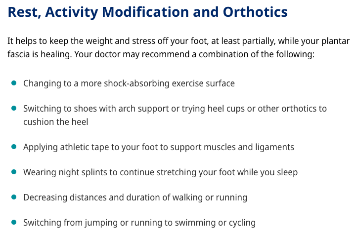 johns hopkins plantar fasciitis recommendations